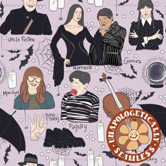 Addams Names - Purple